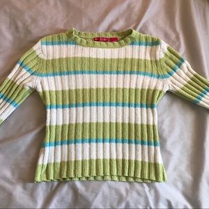 cropped striped sweater